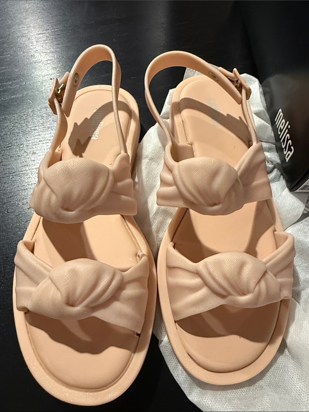 Melissa - Womens Velvet Sandals sz 7